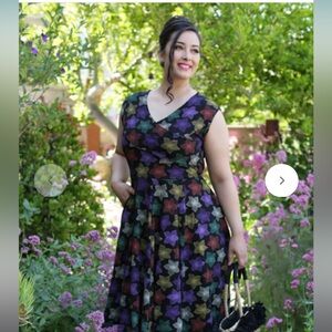 Effie’s heart the gala dress in tropical print size small Slightly longer